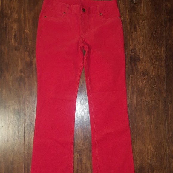 J. Crew Pants & Jumpsuits J Crew Favorite Fit Red Corduroy Pants Sz 8r Poshmark